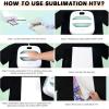 imageHTVRONT Sublimation HTV for Dark FabricLight Fabric  5 Pack Glossy Sublimation Vinyl  Sublimation Blanks for Sublimation ShirtsPillowBagHatDark Fabric Glossy