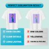 imageHTVRONT Sublimation HTV for Dark FabricLight Fabric 30 Pack  12  10 Matte Sublimation Vinyl  Sublimation Blanks for Sublimation ShirtsHatPillowBagLight Fabric
