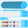 imageHTVRONT Sublimation Keychain Blanks Bulk  120Pcs Sublimation Blanks Keychain with Blue Protective Film  MDF Round Keychain with Tassels  Heat Transfer Keychain Blanks Double SidedRound
