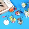 imageHTVRONT Sublimation Keychain Blanks Bulk  120Pcs Sublimation Blanks Keychain with Blue Protective Film  MDF Round Keychain with Tassels  Heat Transfer Keychain Blanks Double SidedRound