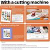 imageHTVRONT Sublimation Sticker Paper  20 Pcs Glossy White Waterproof Sublimation StickersTransparent