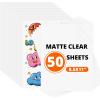 imageHTVRONT Sublimation Sticker Paper  50 Pcs Glossy White Waterproof Sublimation Stickers 85  11in for DecorationTransparent