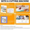 imageHTVRONT Sublimation Sticker Paper  50 Pcs Glossy White Waterproof Sublimation Stickers 85  11in for DecorationTransparent