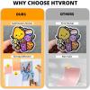 imageHTVRONT Sublimation Sticker Paper  50 Pcs Glossy White Waterproof Sublimation Stickers 85  11in for DecorationTransparent