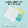 imageHTVRONT Sublimation Vinyl for Cotton Shirts  10 Pack 12quotx12quot Matte Clear HTV Vinyl for Sublimation  Wash Durable Clear Dye Sub HTVMatte