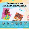 imageHTVRONT Sublimation Vinyl for LightColored Shirts  12quot X 10FT Matte Clear HTV Vinyl for Sublimaion  Wash Durable Clear Dye Sub HTV for Cotton FabriMatteGlossy Kit