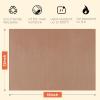 imageHTVRONT Teflon Sheets for Heat Press  3 Packs 12quot x 16quot Teflon Sheets with 3 Rolls 10mm x 33m Heat Tape for Sublimation NonStick Teflon Sheet Heat Resistant BrownBrown