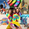 imageHTVRONT Tie Dye Kit  40 Vibrant Colors Tye Dye Kit for Large Groups PreFilled Bottles Tye dye for Kids Permanent Tie Dye Kits for Adults Tyedyedye Party Supplies Tye dye Kit to GoJust Add Water40 Colors