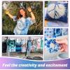 imageHTVRONT Tie Dye Kit for Kids and Adults  18 Colors 80ML PreFilled Bottles Permanent NonToxic Tye Dye Kits for Clothing TShirt Fabric Textile Craft Party Handmade ProjectJust Add WaterE  8 Galaxy Colors