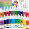 imageHTVRONT Tie Dye Kit for Kids and Adults  18 Colors 80ML PreFilled Bottles Permanent NonToxic Tye Dye Kits for Clothing TShirt Fabric Textile Craft Party Handmade ProjectJust Add WaterC  20 Colors with 120ml Bottles