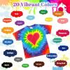 imageHTVRONT Tie Dye Kit for Kids and Adults  18 Colors 80ML PreFilled Bottles Permanent NonToxic Tye Dye Kits for Clothing TShirt Fabric Textile Craft Party Handmade ProjectJust Add WaterC  20 Colors with 120ml Bottles