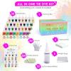 imageHTVRONT Tie Dye Kit for Kids and Adults  18 Colors 80ML PreFilled Bottles Permanent NonToxic Tye Dye Kits for Clothing TShirt Fabric Textile Craft Party Handmade ProjectJust Add WaterA  32 Colors with 60ml Bottles