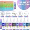 imageHTVRONT Tie Dye Kit for Kids and Adults  18 Colors 80ML PreFilled Bottles Permanent NonToxic Tye Dye Kits for Clothing TShirt Fabric Textile Craft Party Handmade ProjectJust Add WaterE  8 Galaxy Colors