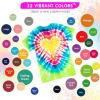 imageHTVRONT Tie Dye Kit for Kids and Adults  18 Colors 80ML PreFilled Bottles Permanent NonToxic Tye Dye Kits for Clothing TShirt Fabric Textile Craft Party Handmade ProjectJust Add WaterA  32 Colors with 60ml Bottles