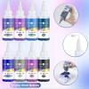 imageHTVRONT Tie Dye Kit for Kids and Adults  18 Colors 80ML PreFilled Bottles Permanent NonToxic Tye Dye Kits for Clothing TShirt Fabric Textile Craft Party Handmade ProjectJust Add WaterE  8 Galaxy Colors