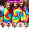 imageHTVRONT Tie Dye Kit for Kids and Adults  18 Colors 80ML PreFilled Bottles Permanent NonToxic Tye Dye Kits for Clothing TShirt Fabric Textile Craft Party Handmade ProjectJust Add WaterA  32 Colors with 60ml Bottles