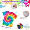 imageHTVRONT Tie Dye Kit for Kids and Adults  18 Colors 80ML PreFilled Bottles Permanent NonToxic Tye Dye Kits for Clothing TShirt Fabric Textile Craft Party Handmade ProjectJust Add WaterC  20 Colors with 120ml Bottles
