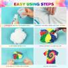 imageHTVRONT Tie Dye Kit for Kids and Adults  18 Colors 80ML PreFilled Bottles Permanent NonToxic Tye Dye Kits for Clothing TShirt Fabric Textile Craft Party Handmade ProjectJust Add WaterB  26 Colors with 60ml Bottles