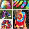 imageHTVRONT Tie Dye Powder  8 Colors 160g56oz Tie Dye Refill Powder Packets NonToxic Tye Dye for Kids Adults Shirts Clothing Group Festival Designs