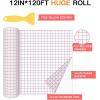 imageHTVRONT Transfer Tape for Vinyl  12quot x 150 FT Red Alignment Grid Clear Transfer Paper for Vinyl for Self Adhesive Vinyl  Medium Tack Vinyl Transfer Tape for Decals Signs Windows Stickers12 x 120FTMedium tack