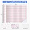 imageHTVRONT Transfer Tape for Vinyl  12quot x 20 FT Red Alignment Grid Clear Transfer Paper for Vinyl for Self Adhesive Vinyl  High Tack Transfer Tape for Signs Stickers Decals Walls DoorsREDHightack