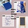 imageHTVRONT Transfer Tape for Vinyl  6quot x 50 FT Blue Alignment Grid Clear Transfer Paper  Application Vinyl Transfer Tape Roll for Self Adhesive Vinyl for Signs Stickers Decals Walls Doors ampamp WindowsBlue