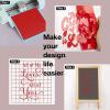imageHTVRONT Transfer Tape for Vinyl  6quot x 50 FT Blue Alignment Grid Clear Transfer Paper  Application Vinyl Transfer Tape Roll for Self Adhesive Vinyl for Signs Stickers Decals Walls Doors ampamp WindowsGlossy Red
