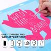 imageHTVRONT Transfer Tape for Vinyl  6quot x 50 FT Blue Alignment Grid Clear Transfer Paper  Application Vinyl Transfer Tape Roll for Self Adhesive Vinyl for Signs Stickers Decals Walls Doors ampamp WindowsNeon Pink