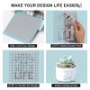 imageHTVRONT Transfer Tape for Vinyl  6quot x 50 FT Blue Alignment Grid Clear Transfer Paper  Application Vinyl Transfer Tape Roll for Self Adhesive Vinyl for Signs Stickers Decals Walls Doors ampamp WindowsGray