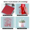 imageHTVRONT Transfer Tape for Vinyl  6quot x 50 FT Blue Alignment Grid Clear Transfer Paper  Application Vinyl Transfer Tape Roll for Self Adhesive Vinyl for Signs Stickers Decals Walls Doors ampamp WindowsMatte Red