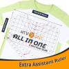 imageHTVRONT Tshirt Ruler Guide for Vinyl Alignment  Transparent PVC Tshirt Measurement Tool for Heat Press in HTV Vinyl AllinONE T Shirt Ruler to Center Design and Craft SewingABlack