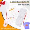 imageHTVRONT Tshirt Ruler Guide for Vinyl Alignment  Transparent PVC Tshirt Measurement Tool for Heat Press in HTV Vinyl AllinONE T Shirt Ruler to Center Design and Craft SewingABlack