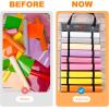 imageHTVRONT Vinyl Roll Holder With 24 Compartments Organizer Rack Wall MountHanging Over The Door Craft Vinyl Storage Idea Gift Wrap Organizer Greygrey