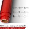 imageHTVRONT White HTV Heat Transfer Vinyl  12quot x 120ft White Iron on Vinyl for Shirts HTV Vinyl Roll for All Cutter Machine Easy to Cut ampamp Weed for Heat Transfer Vinyl Design120ftRed