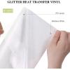 imageHTVRONT White HTV Heat Transfer Vinyl  12quot x 120ft White Iron on Vinyl for Shirts HTV Vinyl Roll for All Cutter Machine Easy to Cut ampamp Weed for Heat Transfer Vinyl Design120ftRainbow White Glitter