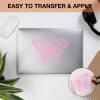 imageHTVRONT White Permanent Vinyl 12 Pack Glossy White Vinyl for Cutting Machine  10 Permanent Sheets 12quot x 12quotampamp 2 Transfer Tape Sheets for Party Decoration Sticker Craft Cutter Car Decal GlossyGlossy Pink