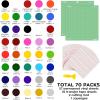 imageHTVRONT White Permanent Vinyl 12 Pack Glossy White Vinyl for Cutting Machine  10 Permanent Sheets 12quot x 12quotampamp 2 Transfer Tape Sheets for Party Decoration Sticker Craft Cutter Car Decal Glossy70 Multicolored