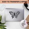 imageHTVRONT White Permanent Vinyl 12 Pack Glossy White Vinyl for Cutting Machine  10 Permanent Sheets 12quot x 12quotampamp 2 Transfer Tape Sheets for Party Decoration Sticker Craft Cutter Car Decal GlossyGlossy Black