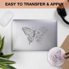 imageHTVRONT White Permanent Vinyl 12 Pack Glossy White Vinyl for Cutting Machine  10 Permanent Sheets 12quot x 12quotampamp 2 Transfer Tape Sheets for Party Decoration Sticker Craft Cutter Car Decal GlossyGlossy Silver