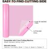 imageHTVRONT White Permanent Vinyl 12 Pack Glossy White Vinyl for Cutting Machine  10 Permanent Sheets 12quot x 12quotampamp 2 Transfer Tape Sheets for Party Decoration Sticker Craft Cutter Car Decal GlossyGlossy Pink