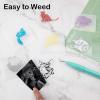 imageHTVRONT White Permanent Vinyl 12quot x 14 FT Adhesive White Vinyl Roll Compatible with Cricut Cutting Machine Silhouette Cameo Cutters Signs Scrapbooking Craft Die Cutters GlossyGlossy Black