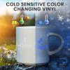 imageHTVRONT White Permanent Vinyl 12quot x 14 FT Adhesive White Vinyl Roll Compatible with Cricut Cutting Machine Silhouette Cameo Cutters Signs Scrapbooking Craft Die Cutters GlossyLight Blue to Dark Blue