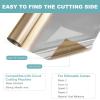 imageHTVRONT White Permanent Vinyl 12quot x 14 FT Adhesive White Vinyl Roll Compatible with Cricut Cutting Machine Silhouette Cameo Cutters Signs Scrapbooking Craft Die Cutters GlossyMatte Metallic Champagne Gold