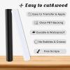 imageHTVRONT White Permanent Vinyl 12quot x 14 FT Adhesive White Vinyl Roll Compatible with Cricut Cutting Machine Silhouette Cameo Cutters Signs Scrapbooking Craft Die Cutters GlossyMatte Blackwhite