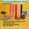 imageHTVRONT White Permanent Vinyl 12quot x 14 FT Adhesive White Vinyl Roll Compatible with Cricut Cutting Machine Silhouette Cameo Cutters Signs Scrapbooking Craft Die Cutters GlossyTurquoise