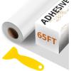 imageHTVRONT White Permanent Vinyl 12quot x 14 FT Adhesive White Vinyl Roll Compatible with Cricut Cutting Machine Silhouette Cameo Cutters Signs Scrapbooking Craft Die Cutters GlossyMatte White