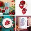 imageHTVRONT White Permanent Vinyl 12quot x 14 FT Adhesive White Vinyl Roll Compatible with Cricut Cutting Machine Silhouette Cameo Cutters Signs Scrapbooking Craft Die Cutters GlossyGlitter Red