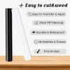 imageHTVRONT White Permanent Vinyl 12quot x 14 FT Adhesive White Vinyl Roll Compatible with Cricut Cutting Machine Silhouette Cameo Cutters Signs Scrapbooking Craft Die Cutters GlossyGlossy Blackwhite