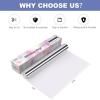 imageHTVRONT White Permanent Vinyl 12quot x 14 FT Adhesive White Vinyl Roll Compatible with Cricut Cutting Machine Silhouette Cameo Cutters Signs Scrapbooking Craft Die Cutters GlossyMetallic Silver