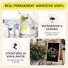 imageHTVRONT White Permanent Vinyl 12quot x 14 FT Adhesive White Vinyl Roll Compatible with Cricut Cutting Machine Silhouette Cameo Cutters Signs Scrapbooking Craft Die Cutters GlossyLight Yellow to Green